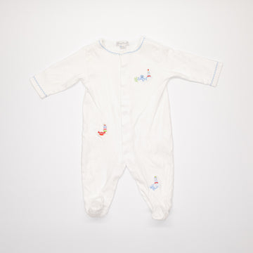 Kissy Kissy Footed Onesie With Lighthouse Detail