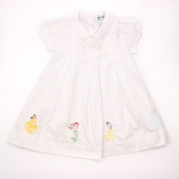 Princess Embroidered White Dress