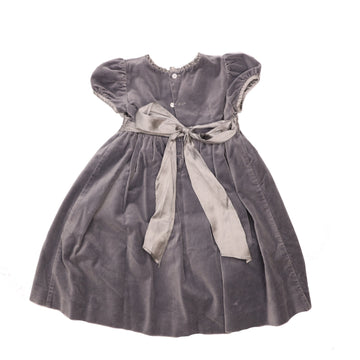 Velvet Dress with Silk Sash