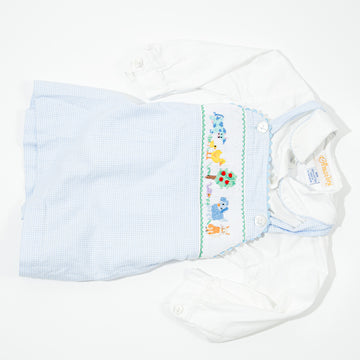 Smocked Farm Jumper with Blouse